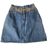 Stuffed Shirt Denim Jean Mini Skirt Size 7 Pockets Boho Western‎ Preppy Vintage Blue Photo 0