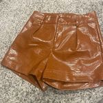 superdown brown leather shorts Photo 2