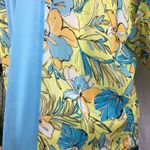 Marsh Landing  Blue & Yellow Floral Open Kimono NEW S Photo 5