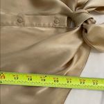 Antonio Melani  Gold Silk Button Up Tie Front Blouse Top Womens Size XS Photo 5