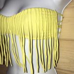 Acacia Fringe Bandeau Bikini Top‎ in Lemonade Yellow Photo 2