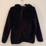 Eddie Bauer Women's Quest Black Full Zip Fleece Hoodie Teddy Bear Gorpcore SZ M Photo 1