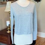 Esley  Light Gray Lightweight Long Sleeve Top Cropped Photo 2