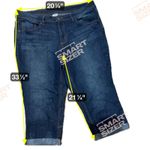 Faded Glory  Womens Blue Denim Capri Pants Size‎ 16 Roll Cuff Casual Photo 6