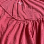 Garnet Hill  coral gathered neckline 3/4 sleeve tee size Small Photo 1