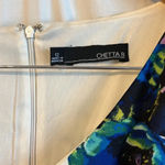 Chetta B  Belted V neck Short Sleeve Flowy Floral Casual Cocktail Party Dress Photo 1