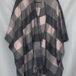 Pretty Persuasions Elegant Plaid Wrap Fringe PINK AND GRAY ONE SIZE Fits Most Photo 1