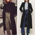 Reformation NEW  Eden Nipped Waist Long Wool Coat - Black Photo 2