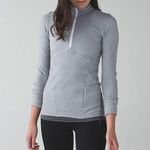 Lululemon Kanto Catch Me 1/2 Zip Heathered Herringbone Heathered White Slate 4 Photo 0