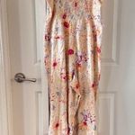 Paige  Floral Jumpsuit Size 8 Color Cream Pink Photo 3