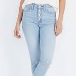 Madewell  9" High Rise Skinny Jeans Size 26 Light Wash Ankle Distressed Stretch Photo 0