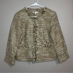 CAbi Phoebe metallic tweed blazer jacket women’s size medium Photo 1