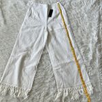 Lulus Women’s Blissfully Boho Ivory Tasseled Wide-Leg Pants size Small Photo 7