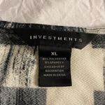 Investments  Beige Black Geometric Print Long Sleeve Top Women’s XL Photo 2