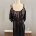 Aidan Mattox  Maxi Silk‎ Dress Embellished Shoulder Straps Size 4 EUC Photo 1