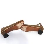 Coach Ankle Strap Pump Metallic Suede Size 9 Photo 8