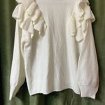 CeCe White Ruffle Sweater Photo 2