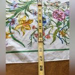 Floral Square Polyester Scarf Cottagecore Vintage Feminine Flower Garden Retro White Photo 8