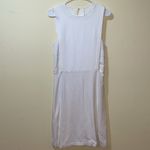 Theory Women’s  Spiaggia White Sleeveless Aline Dress in Rimlan Crepe Photo 3