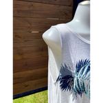 Apt. 9  Tropical Sequins Racer Back Cotton Soft Womens Summer Vacation Tee Size M Photo 3