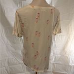 Sugarhill Cream Short Sleeve Button Down Blouse with Rainbow Lightning Design Red Size 8 Photo 2