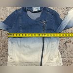 RVCA  Shack Up Blue Ombre Moto Crop Denim Jacket Women's Size M Med Photo 5