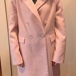 Topshop Pink  Fur Faux Trim Coat Photo 0