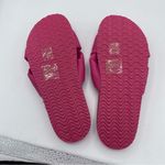 J.Crew  Factory Womens Flackback Pink‎ Cross Strap Pool Slide Sandals Size 9 READ Photo 2