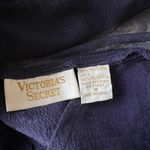 Victoria's Secret Vintage Gold Label Victoria’s Secret Navy Jacquard Satin Maxi Dress Goth Fairy M Photo 6