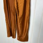 Joie  Rust Orange Satin Wide Leg Cropped Pants Photo 7