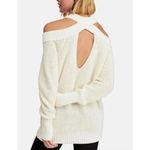 Free People  Cream Oversized Half Moon Bay Pullover Sweater - Size - Small Photo 1