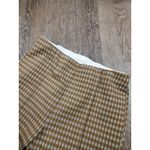 Ellison  Pants Checkered Flare Pants Size Medium Olive/Gray Elastic Waist Photo 2