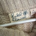 Anthropologie Field Flower Cream Waffle Weave Knit Sweater Crew Neck W1367 Sz M Photo 5