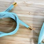 PQ Swim Divine Blue Shimmer Metallic Full Coverage Bikini Bottom, Size Large Green Photo 3