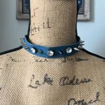 Boutique Denim Spiked Choker/Collar Photo 1