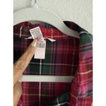 Victoria's Secret  Flannel Plaid Pajama Shirt Women's Size M Long Sleeve Holiday Photo 6