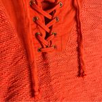 Urban Outfitters  orange lace up cropped sweater Photo 7