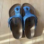 Birkenstock  Gizeh Blue Sandal Slides Size 42 Photo 2