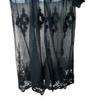 Chaser  Black Lace sheer Kimono Robe M/L Photo 5