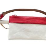Calvin Klein  leather fanny pack white and red waist bag/belt bag​ Photo 5