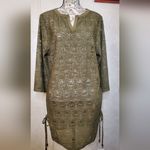 NWOT D&Co. Beach Olive Lace Swim Cover Up Size:M Green Size M Photo 2