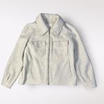 Avec Les Filles Women’s Relaxed Zip Front Jacket Cream Size L Felted Winter Photo 6