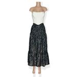SABINA MUSAYEV Portia Maxi Skirt, Silver Black, Small Black Photo 5