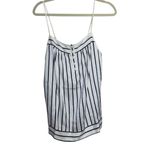 NWOT Haven Well Within Washable Silk Striped Tank Top Size Medium White Photo 1