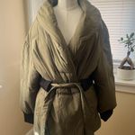 Ba&sh  designer Dayma olive green and black puffer jacket size L Photo 0