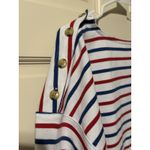 Vineyard Vines  Red‎ White Blue Jamestown Striped Boat Neck Top Cotton Women's XL Photo 2