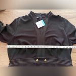 Ming Wang  black Pleated Knee-Length Dress size large NWT Photo 4