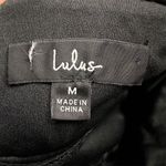 Lulus NWOT  Women's I'm All Yours Black Satin Cutout Ruffled Maxi Dress M Formal Photo 8