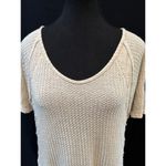 Women’s Peach Love Size M Oatmeal Knit Waffle Patterned Top Size M Photo 1