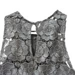 BHLDN Anthropologie  Emmeline Dress Silver Floral Wedding Cocktail Lace Size 6 Photo 2
